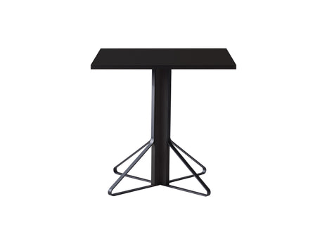 Kaari Table Square by Artek - Black Gloss HPL Tabletop / Black Lacquered Oak Base