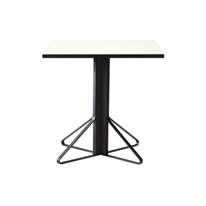 Kaari Table Square by Artek - White Gloss HPL Tabletop / Black Lacquered Oak Base