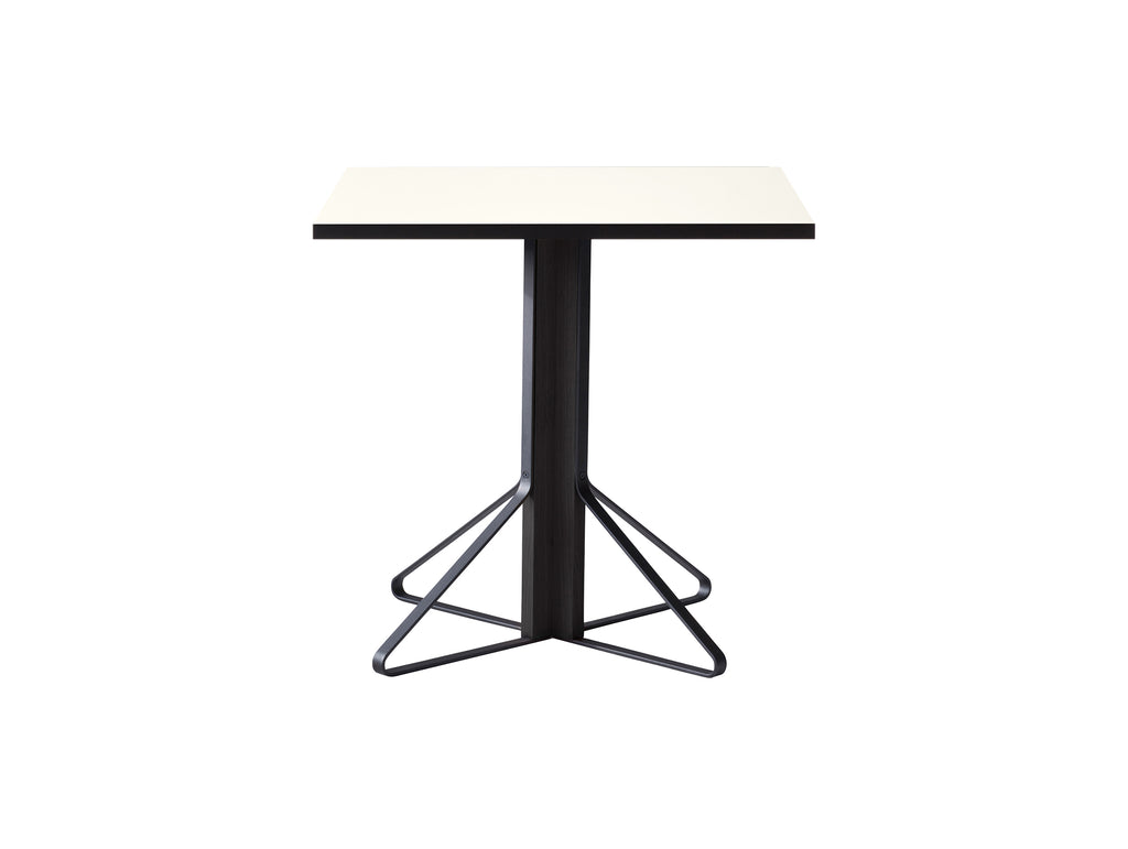 Kaari Table Square by Artek - White Gloss HPL Tabletop / Black Lacquered Oak Base