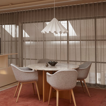 Androgyne Dining Table (Marble Edition) by Menu - Kunis Breccia Stone Top / Natural Oak Veneer Base