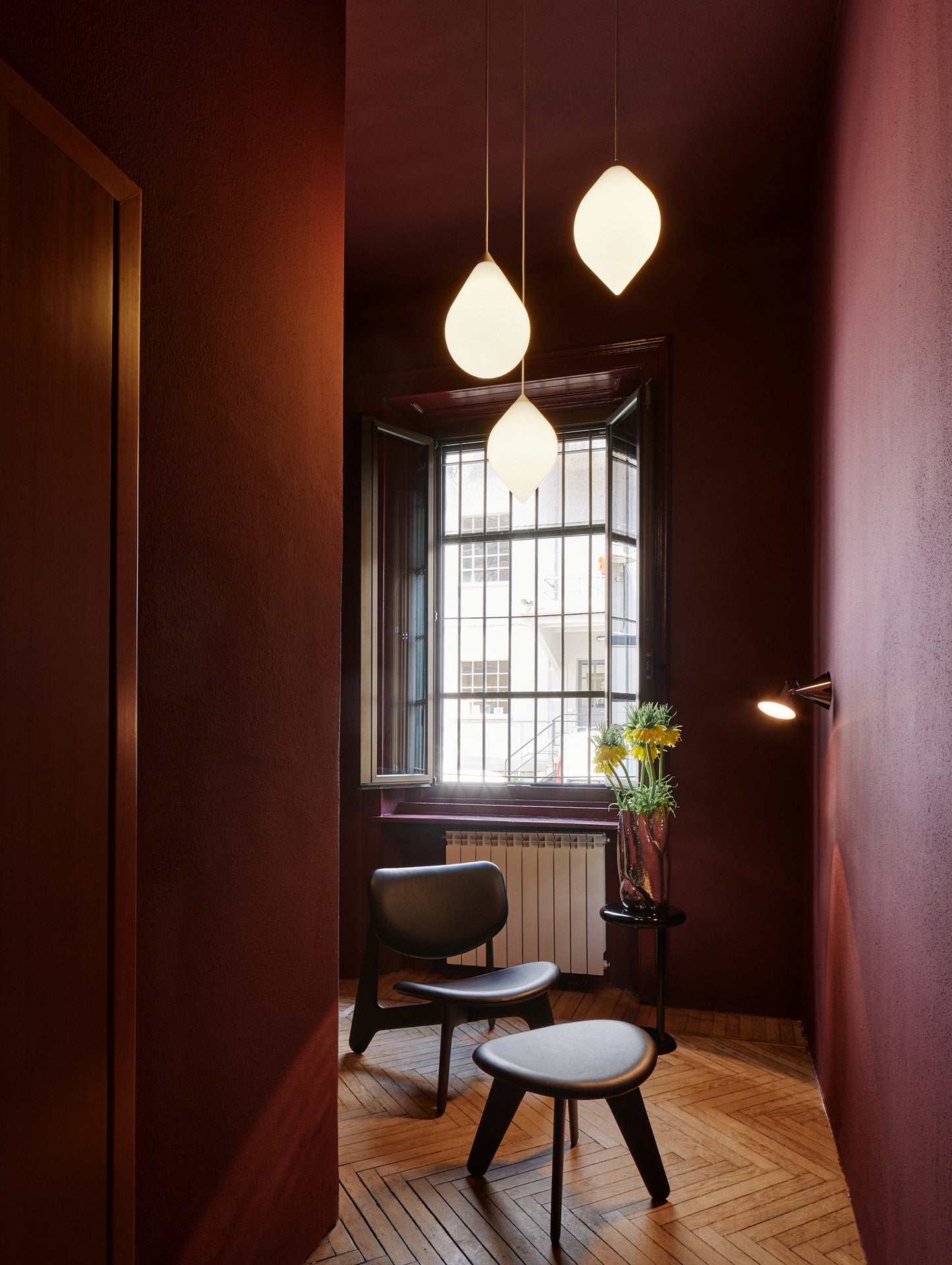 Flare Bead Opal E27 Pendant Light by Tom Dixon