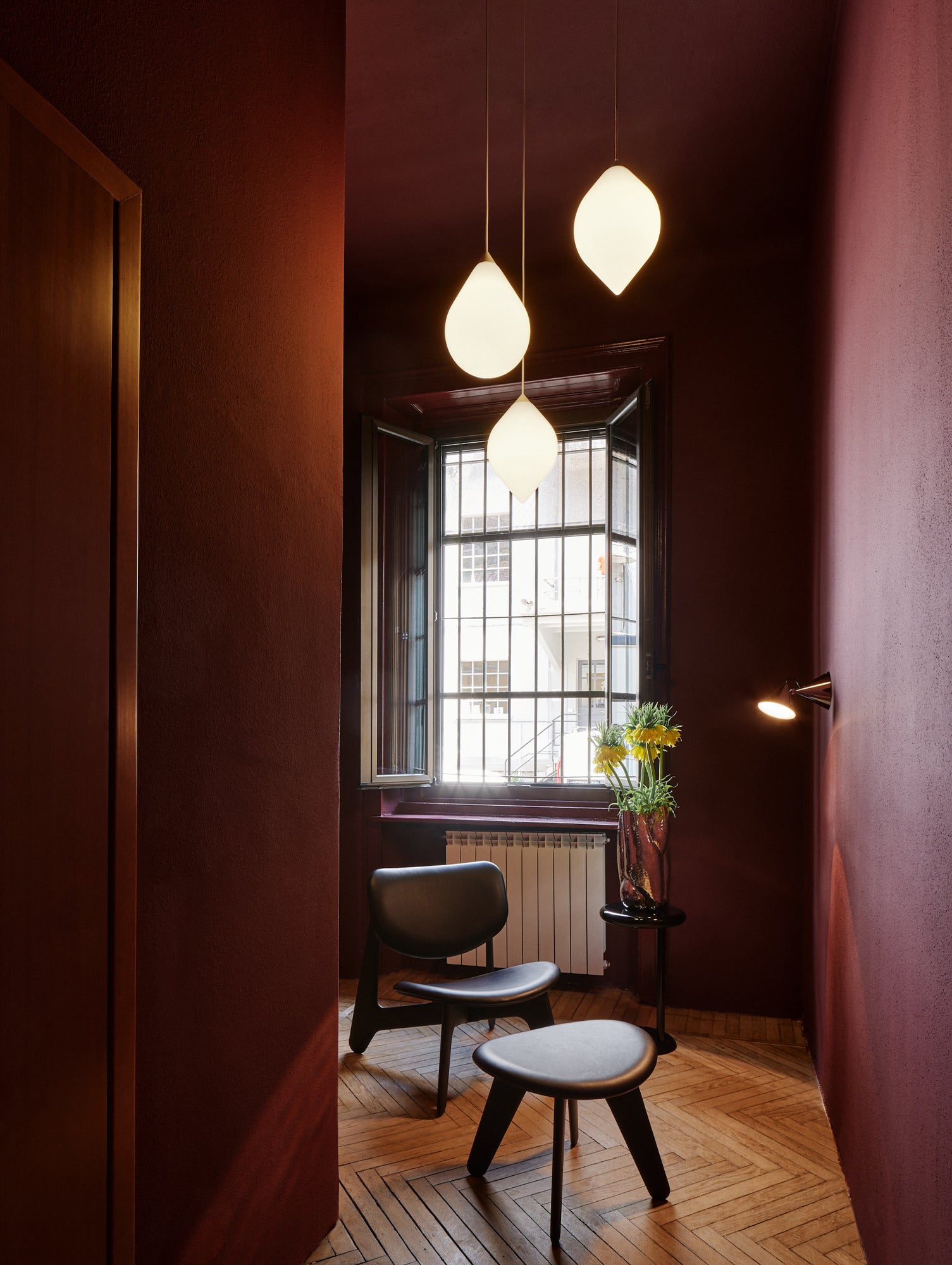 Flare Bead Opal E27 Pendant Light by Tom Dixon
