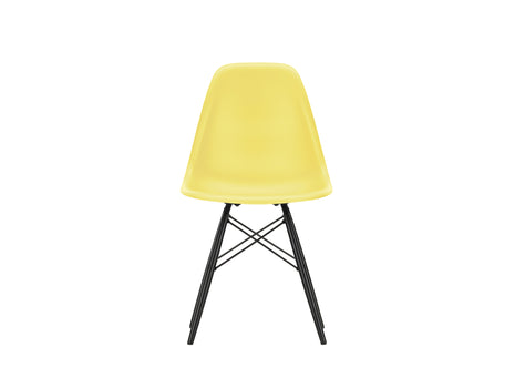Vitra Eames DSW Plastic Side Chair - 92 Citron / Black Maple
