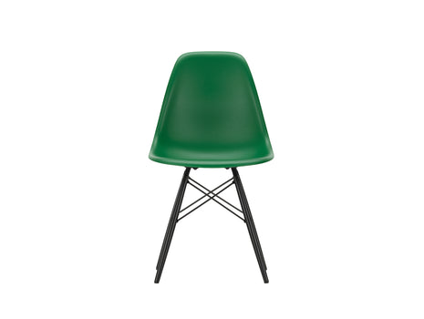 Vitra Eames DSW Plastic Side Chair - 17 Emerald / Black Maple