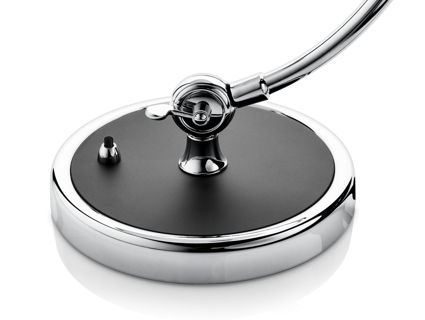 Kaiser Idell Luxus Table Lamp by Fritz Hansen - Matt Black Shade with Chrome Base