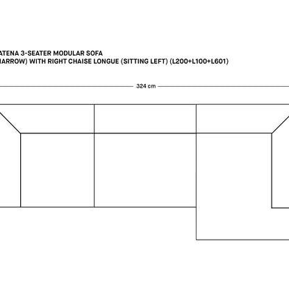 Catena 3-Seater Modular Sofa