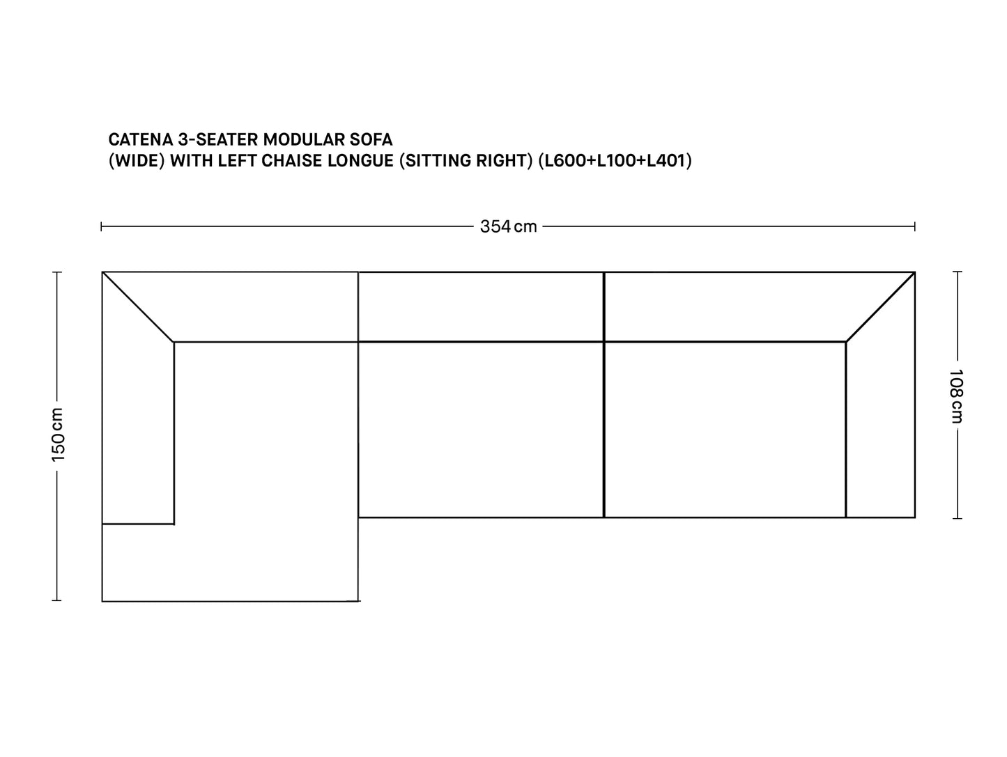 Catena 3-Seater Modular Sofa
