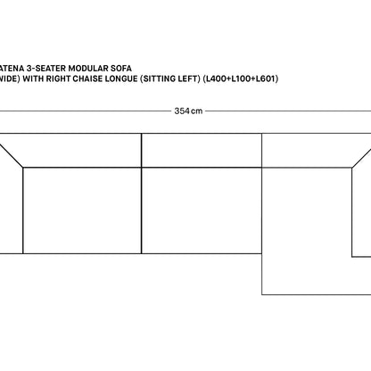 Catena 3-Seater Modular Sofa