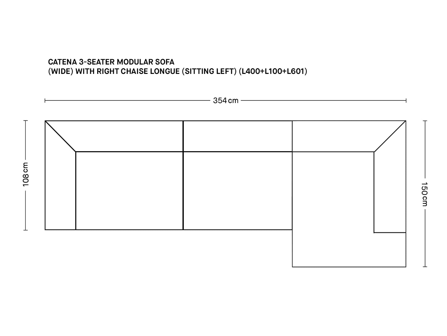 Catena 3-Seater Modular Sofa