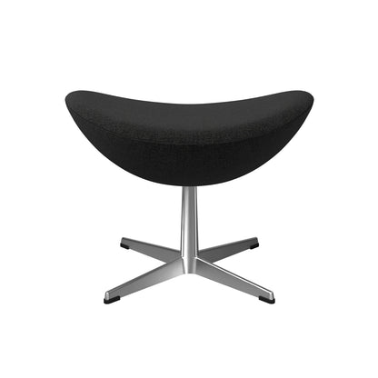 Egg Footstool by Fritz Hansen - Brushed Aluminium / Re-wool 198