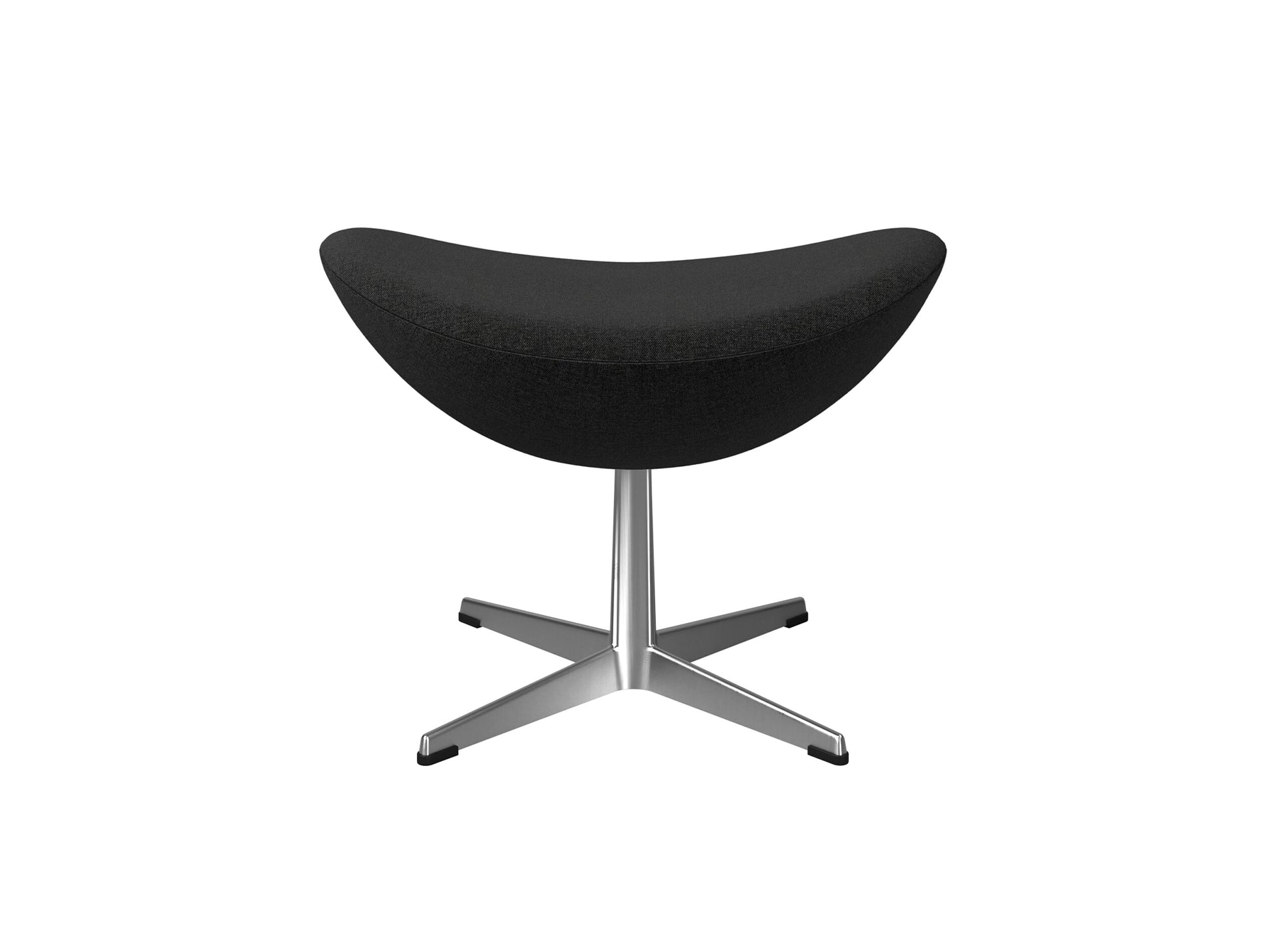 Egg Footstool by Fritz Hansen - Brushed Aluminium / Re-wool 198