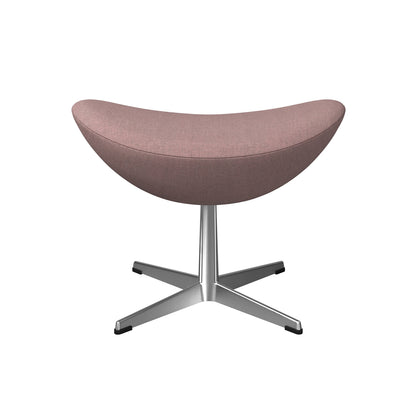 Egg Footstool by Fritz Hansen - Brushed Aluminium / Re-wool 648