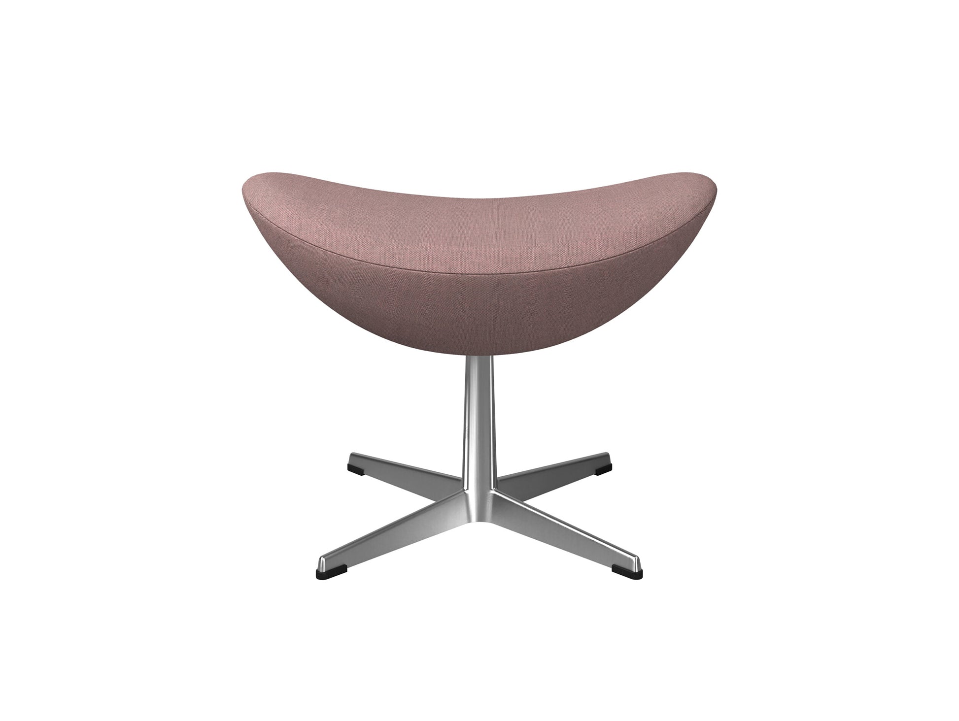 Egg Footstool by Fritz Hansen - Brushed Aluminium / Re-wool 648