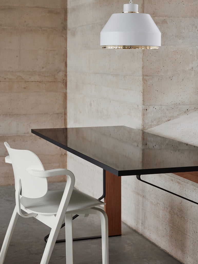 Kaari Desk by Artek - Black Gloss HPL Tabletop / Natural Oak Base