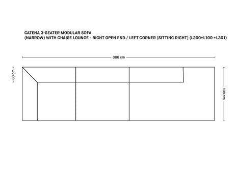 Catena 3-Seater Modular Sofa