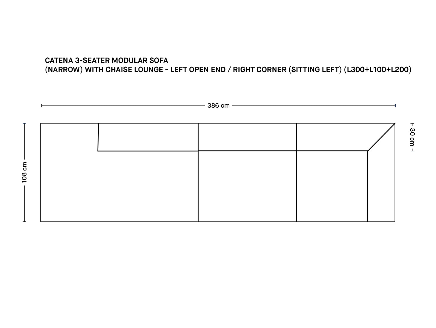 Catena 3-Seater Modular Sofa