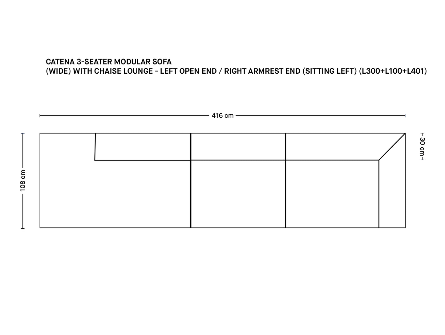 Catena 3-Seater Modular Sofa