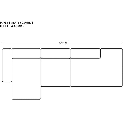 Mags 3 Seater Sofa (Low Armrest)
