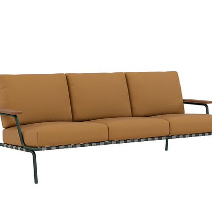 Settle 3-Seater Sofa by Muuto / Dark Green Frame / Ribbed Weave 11