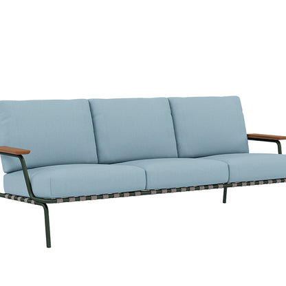 Settle 3-Seater Sofa by Muuto / Dark Green Frame / Ribbed Weave 17