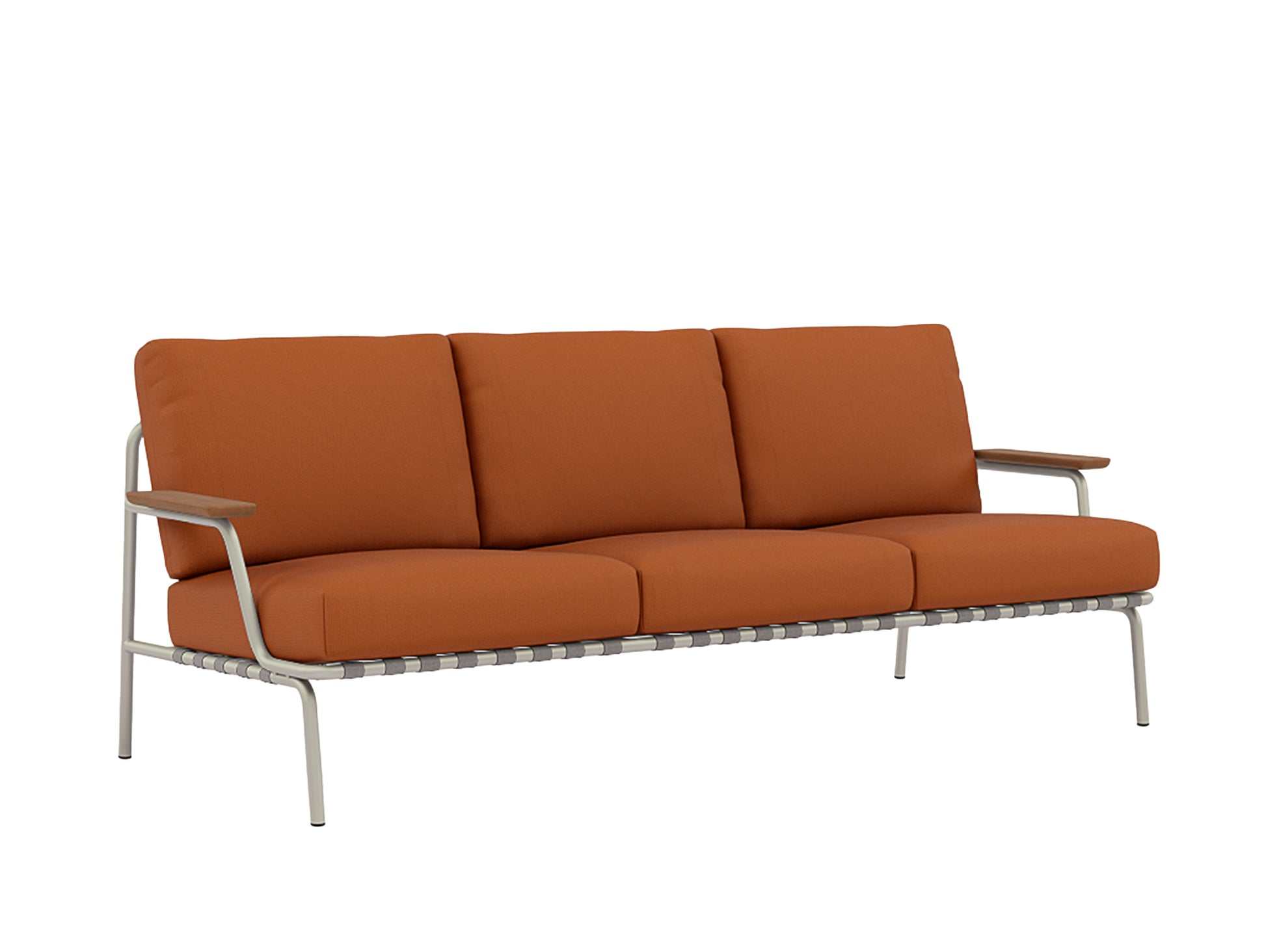 Settle 3-Seater Sofa by Muuto / Grey Frame / Ribbed Weave 09