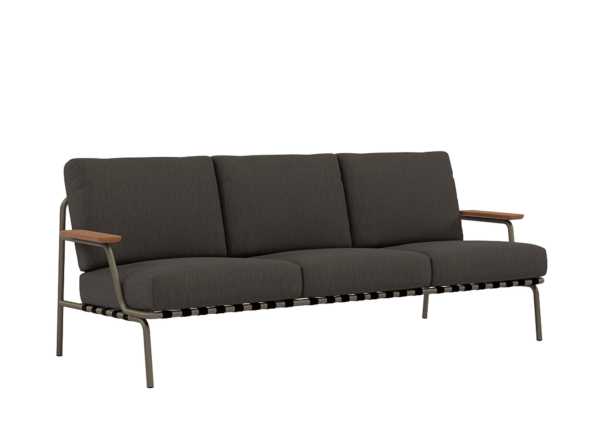 Settle 3-Seater Sofa by Muuto / Taupe Frame / Ribbed Weave 01