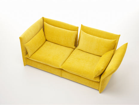  Mariposa 2.5-Seater Sofa by Vitra - Iroko 2 01 Lemon (F80)