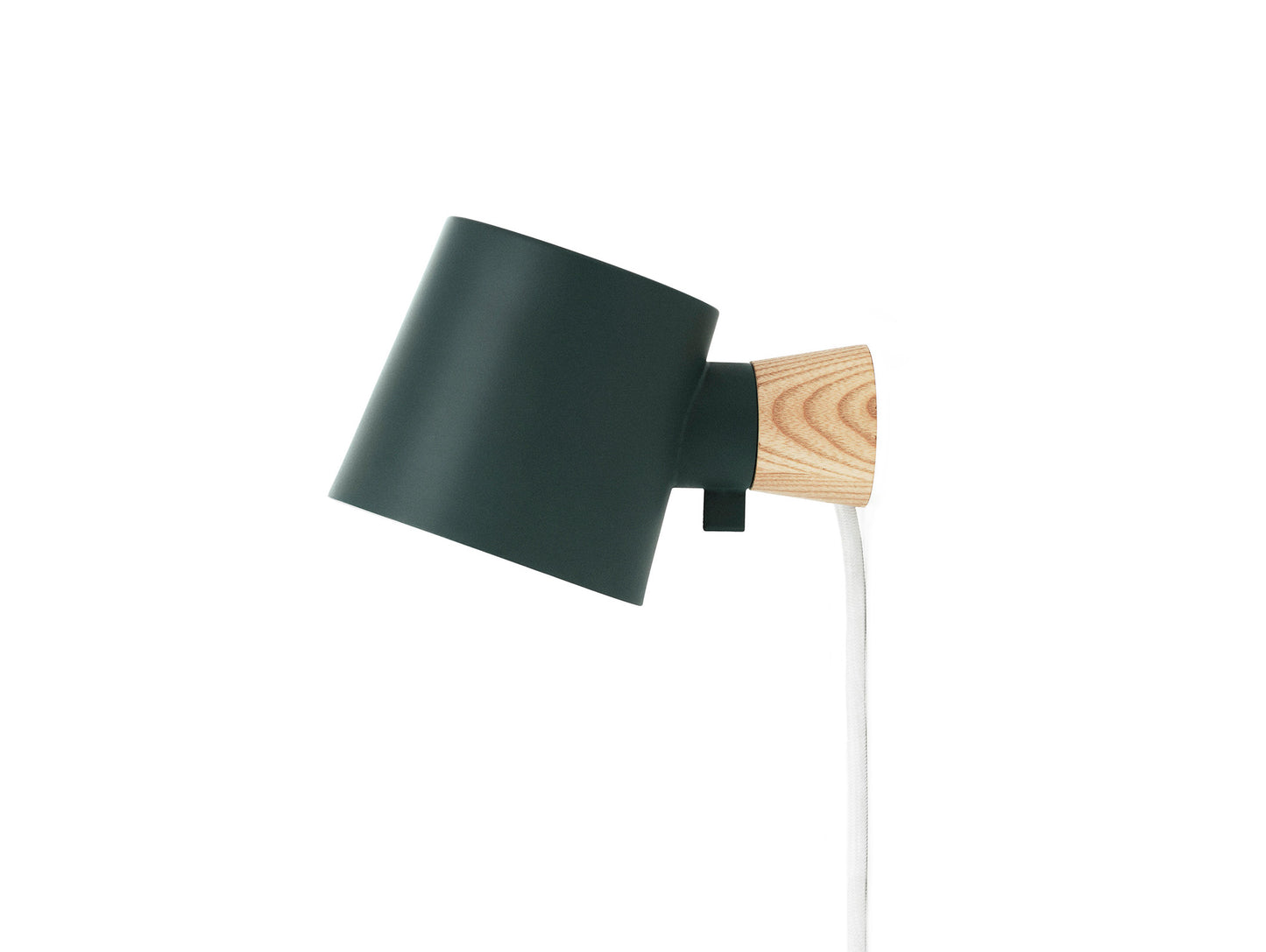 Rise Wall Lamp by Normann Copenhagen - Cable and Plug / Petrol Green