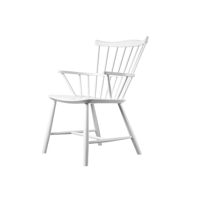 J52B Chair by FDB Mobler - White Painted Beech