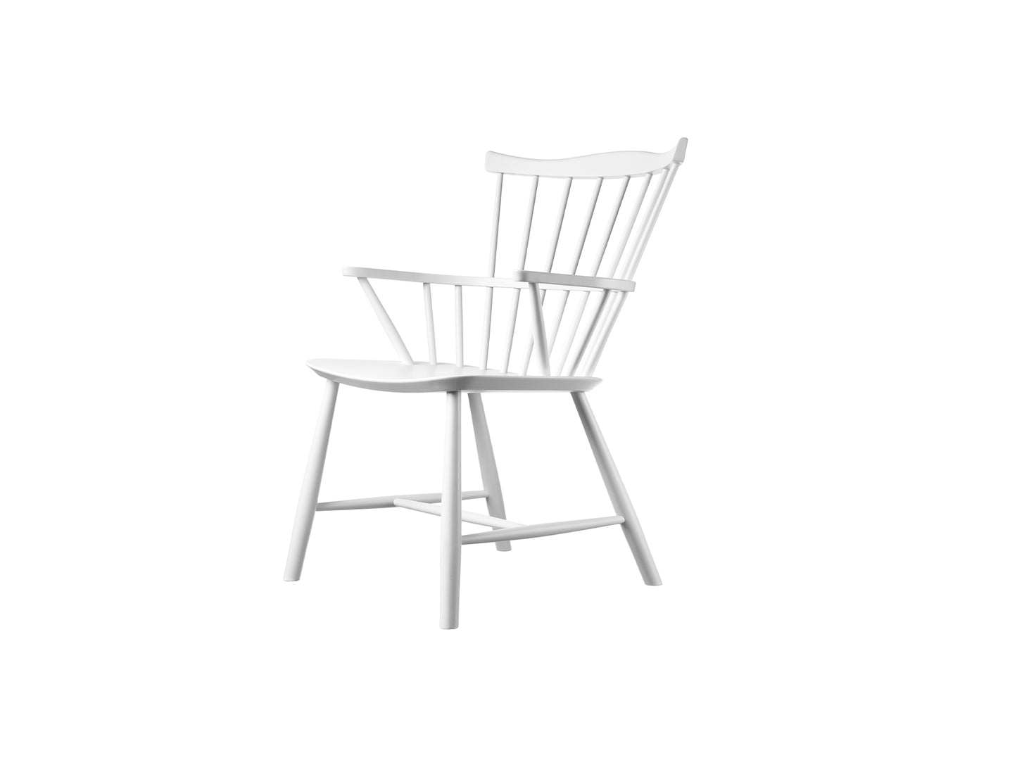 J52B Chair by FDB Mobler - White Painted Beech