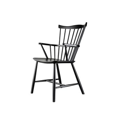 J52B Chair by FDB Mobler - Black Painted Beech