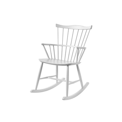 J52G Rocking Chair by FDB Mobler - White Painted Beech