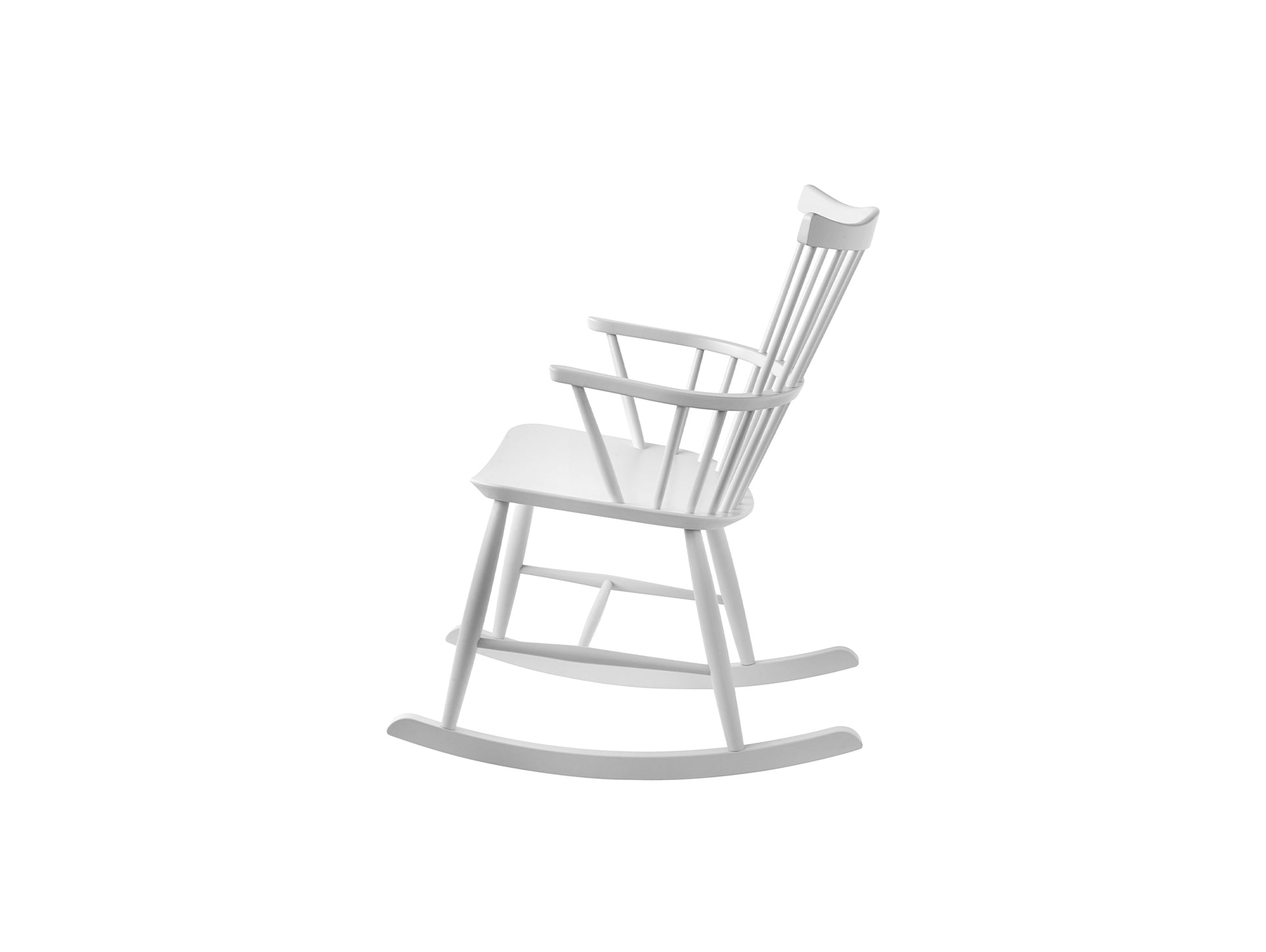 J52G Rocking Chair by FDB Mobler - White Painted Beech