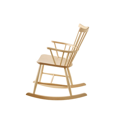 J52G Rocking Chair by FDB Mobler - Lacquered Beech