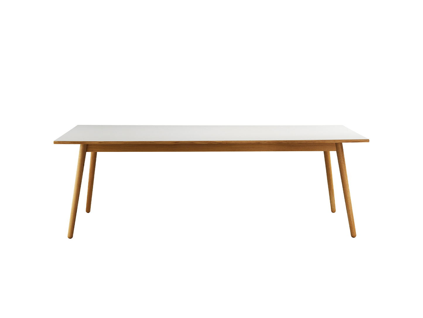 C35C Extendable Table by FDB Mobler - Mushroom Linoleum 4176 Tabletop