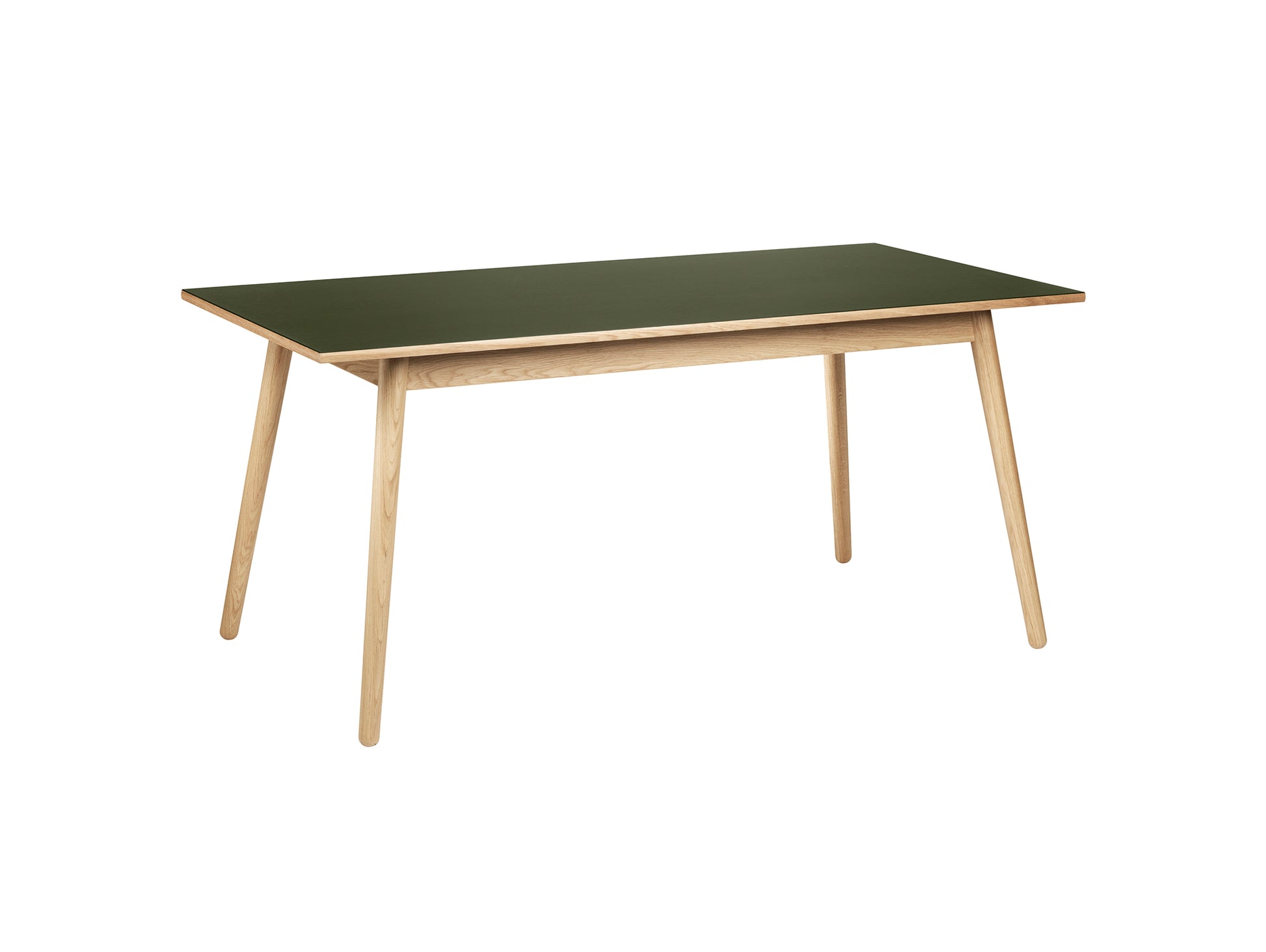 C35B Extendable Table by FDB Mobler - Olive Linoleum 4184 Tabletop