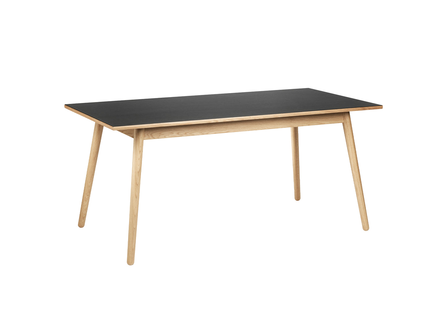 C35B Extendable Table by FDB Mobler - Black Linoleum 4023 Tabletop