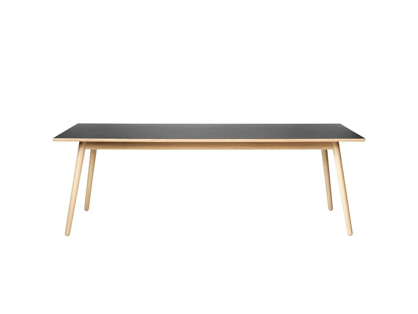 C35C Extendable Table by FDB Mobler - Black Linoleum 4023 Tabletop