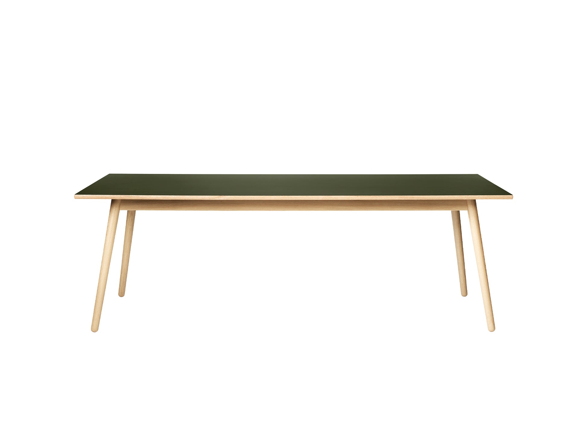 C35C Extendable Table by FDB Mobler - Olive Linoleum 4184 Tabletop