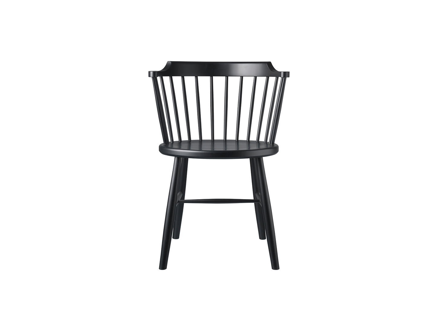 J18 Chair by FDB Mobler - Traffic Black Painted Beech