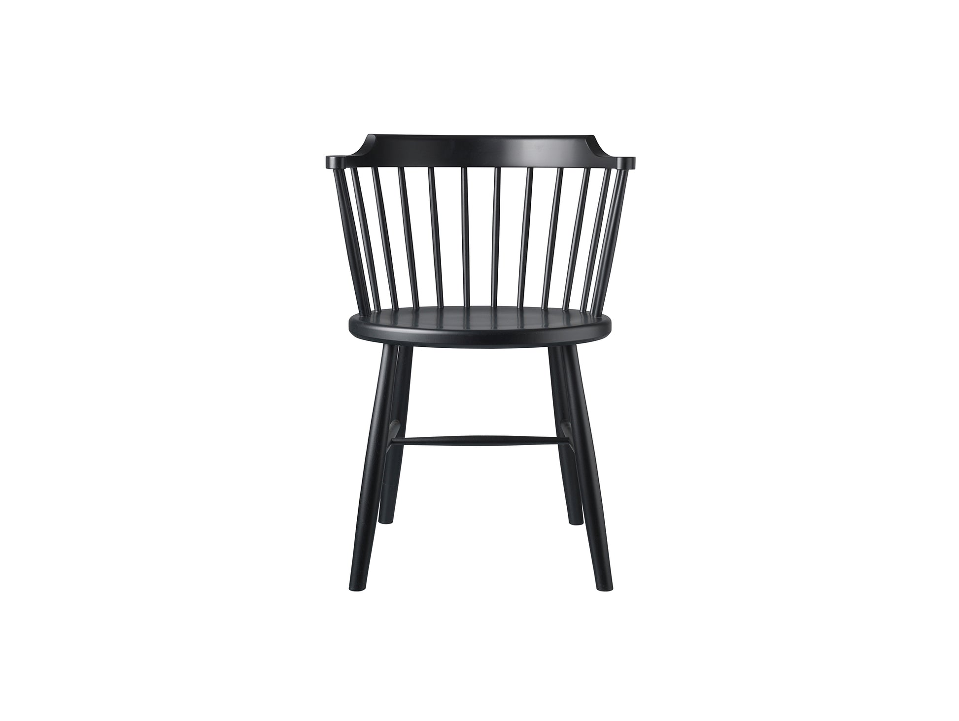 J18 Chair by FDB Mobler - Traffic Black Painted Beech