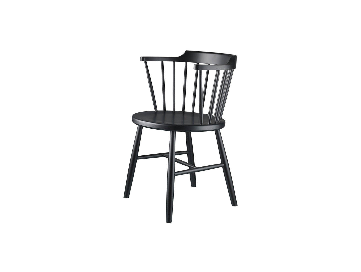 J18 Chair by FDB Mobler - Traffic Black Painted Beech