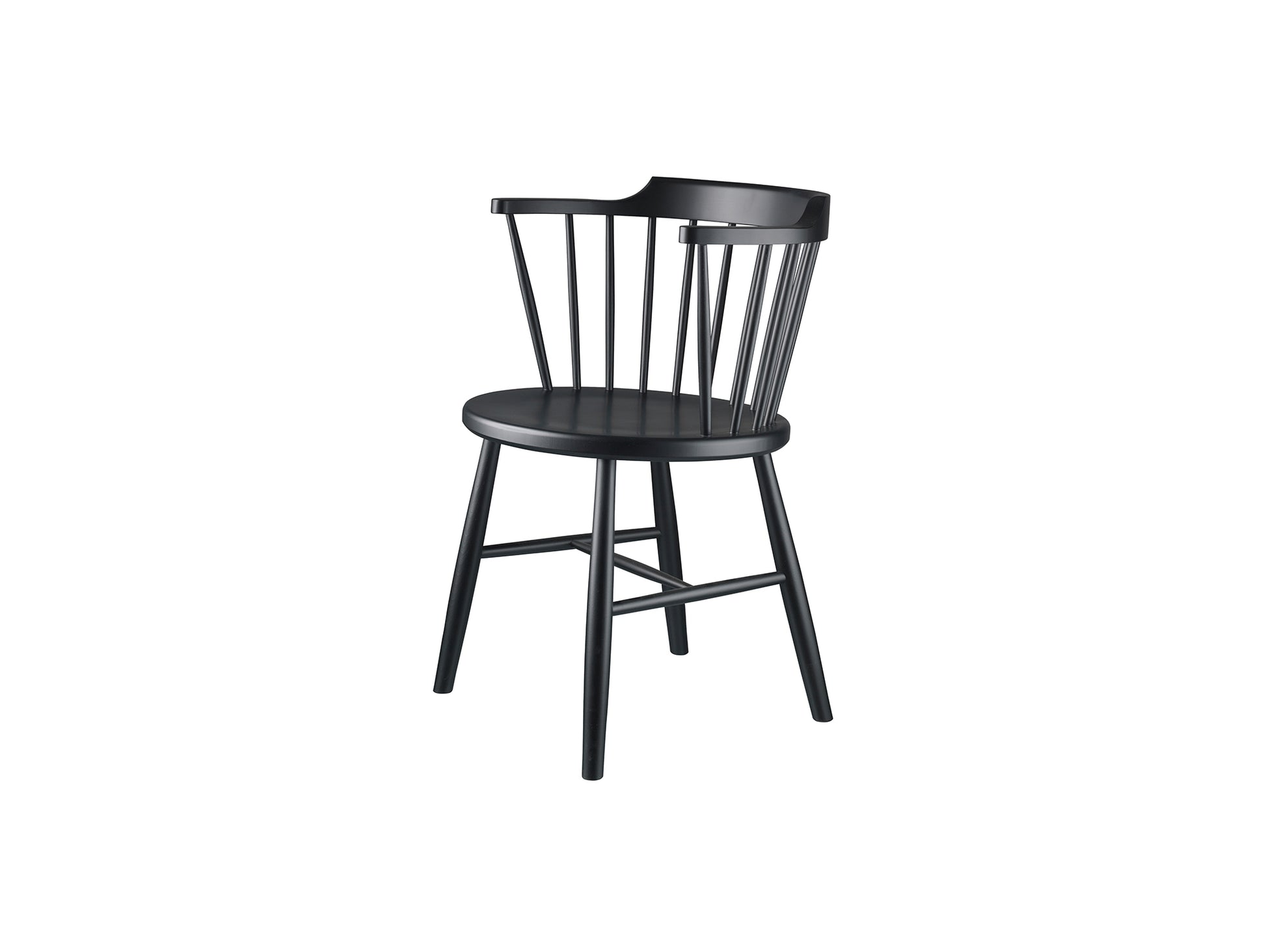 J18 Chair by FDB Mobler - Traffic Black Painted Beech