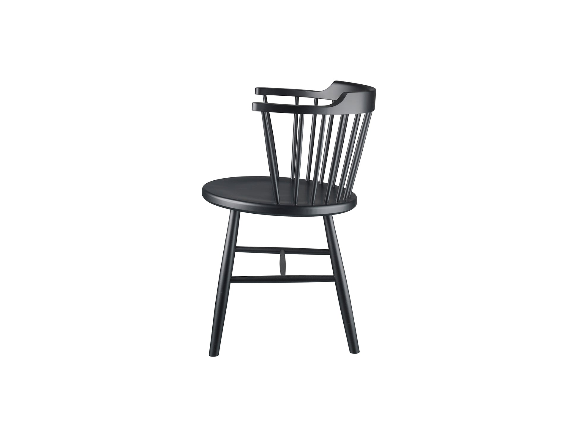 J18 Chair by FDB Mobler - Traffic Black Painted Beech
