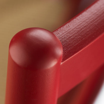 J80 Chair by FDB Mobler - Ruby Red Painted Beech