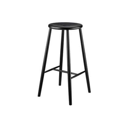 J27B Stool by FDB Mobler - Black Painted Beech