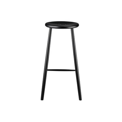 J27B Stool by FDB Mobler - Black Painted Beech
