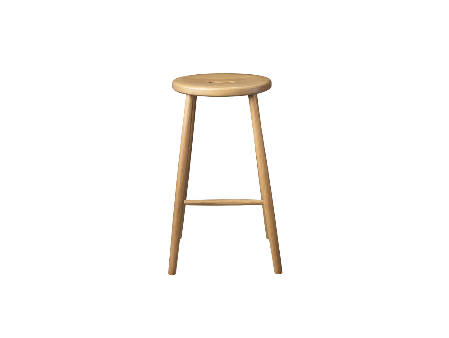 J27C Stool by FDB Mobler - Lacquered Oak