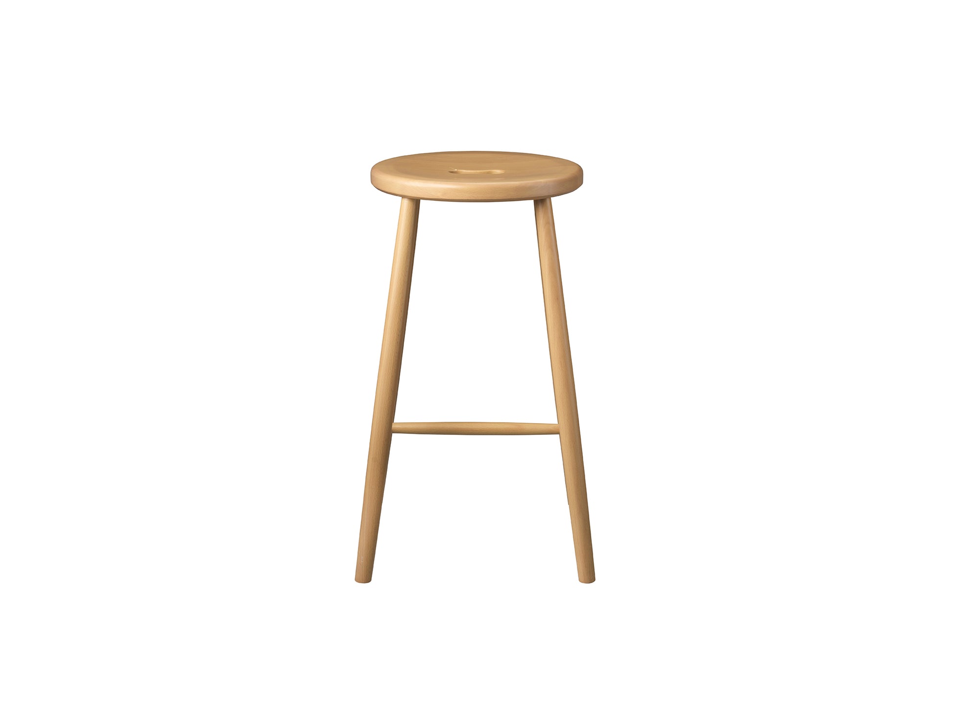 J27C Stool by FDB Mobler - Lacquered Beech