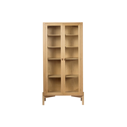 A90 Boderne Display Cabinet by FDB Mobler - Tall Standing (Height: 178 cm) / Lacquered Oak